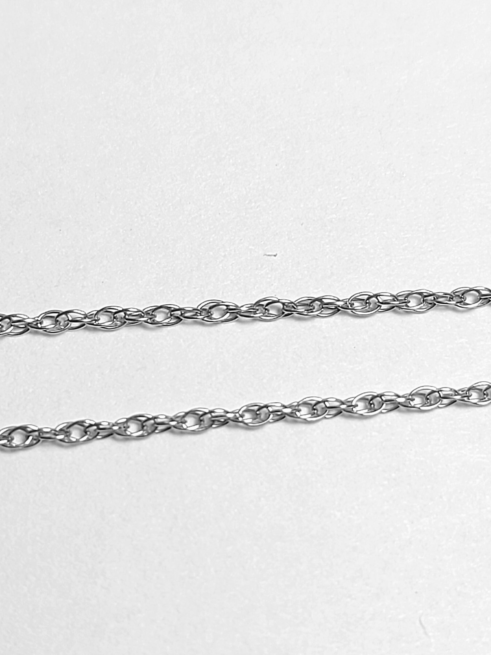 14k Real Solid White Gold Diamond Tear drop or Rain Necklace for women
