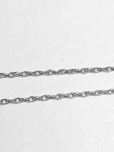 14k Real Solid White Gold Diamond Tear drop or Rain Necklace for women