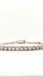 Bracelet tennis en or blanc 14 carats avec diamants de laboratoire de 0,10 carat