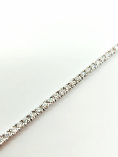 14k White Gold Tennis Bracelet with 10pt Lab Diamonds
