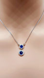 Collier en or 14 carats avec saphirs