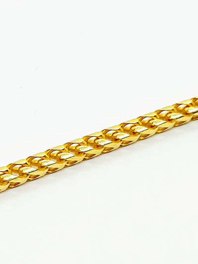 Silver Gold plated Franco Bracelet Italy 925