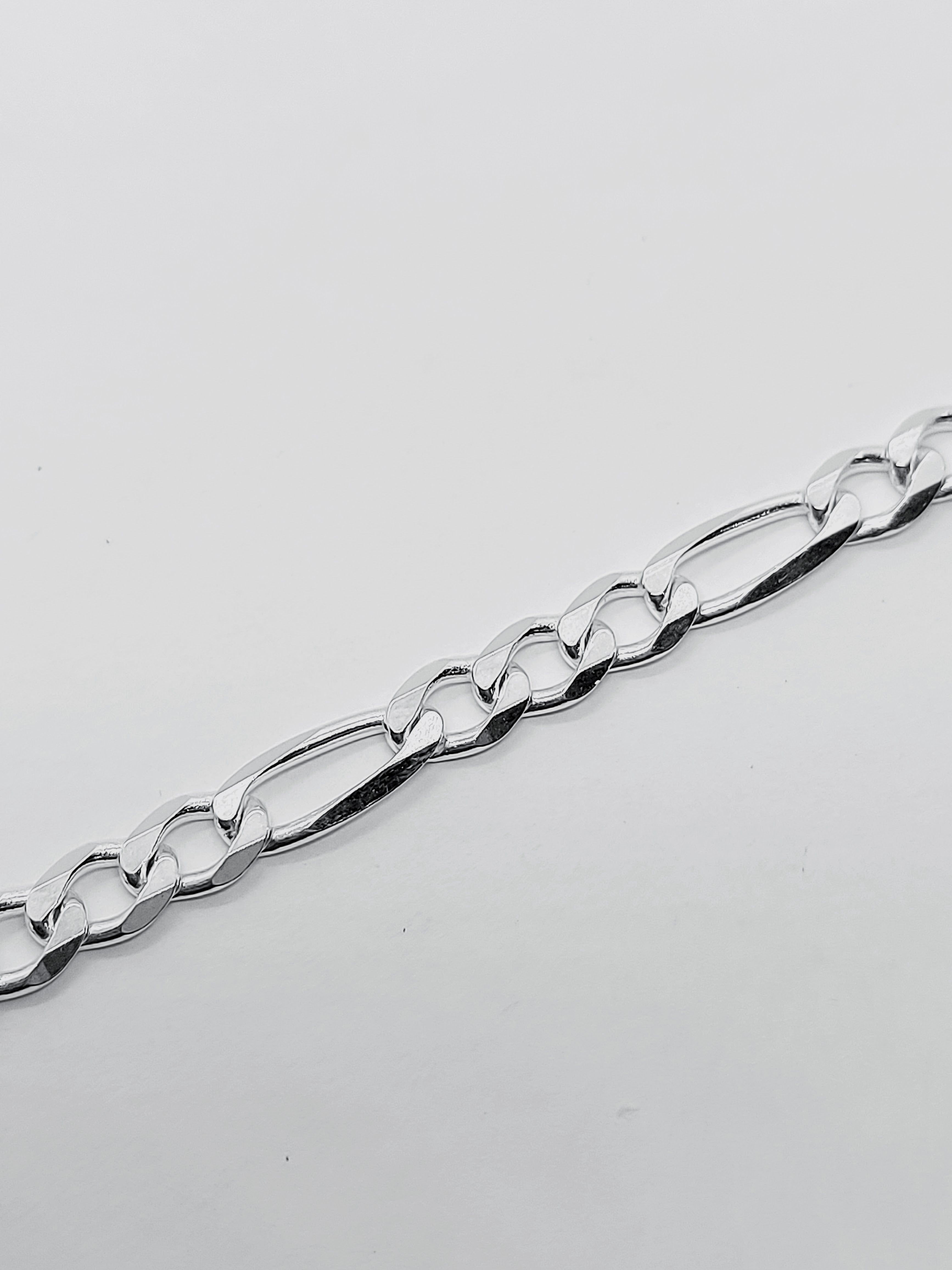 Figaro Bracelet Sterling Silver 925 Italy – Bijouterie-Panthère