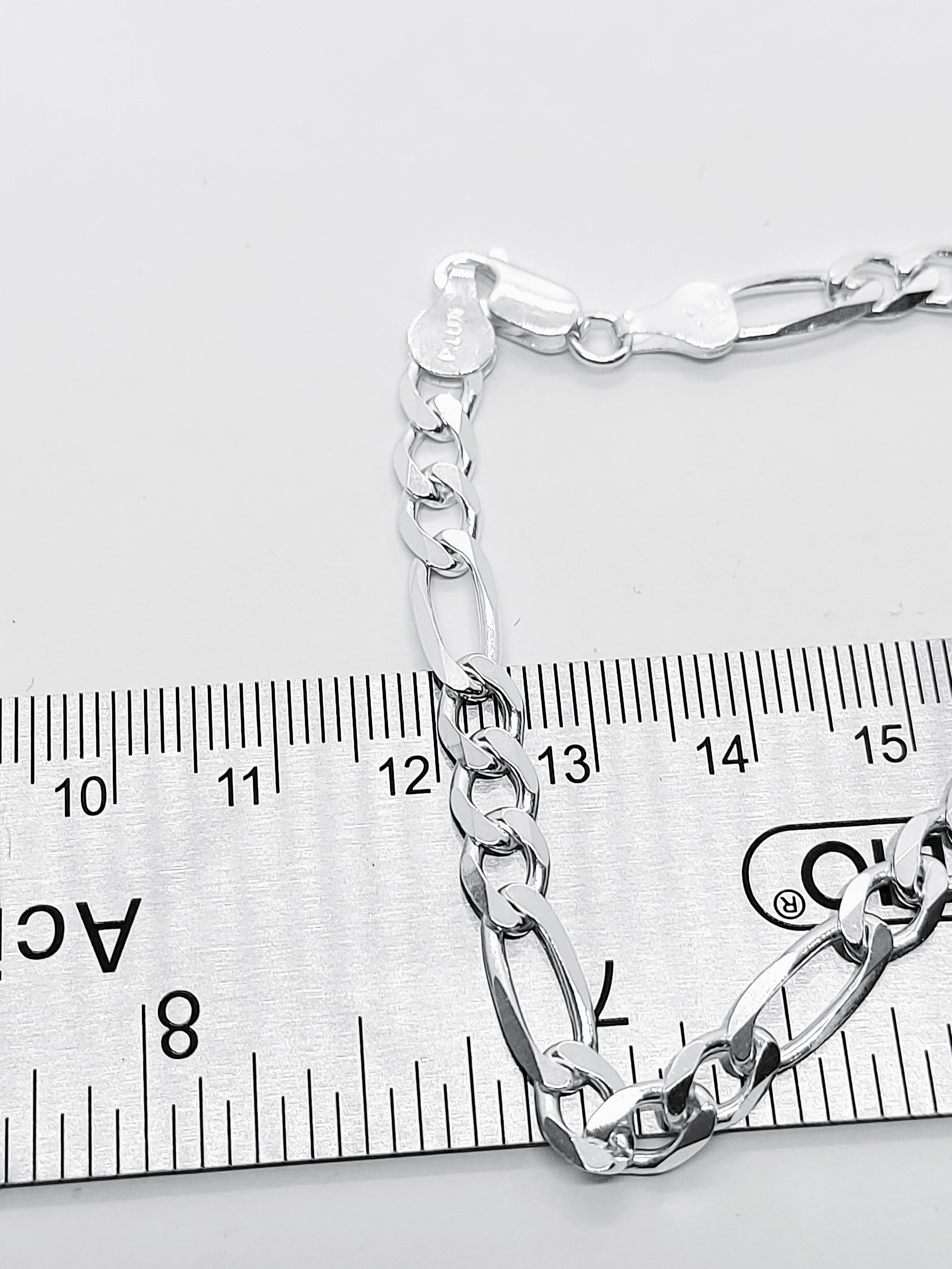 Figaro Bracelet Sterling Silver 925 Italy – Bijouterie-Panthère