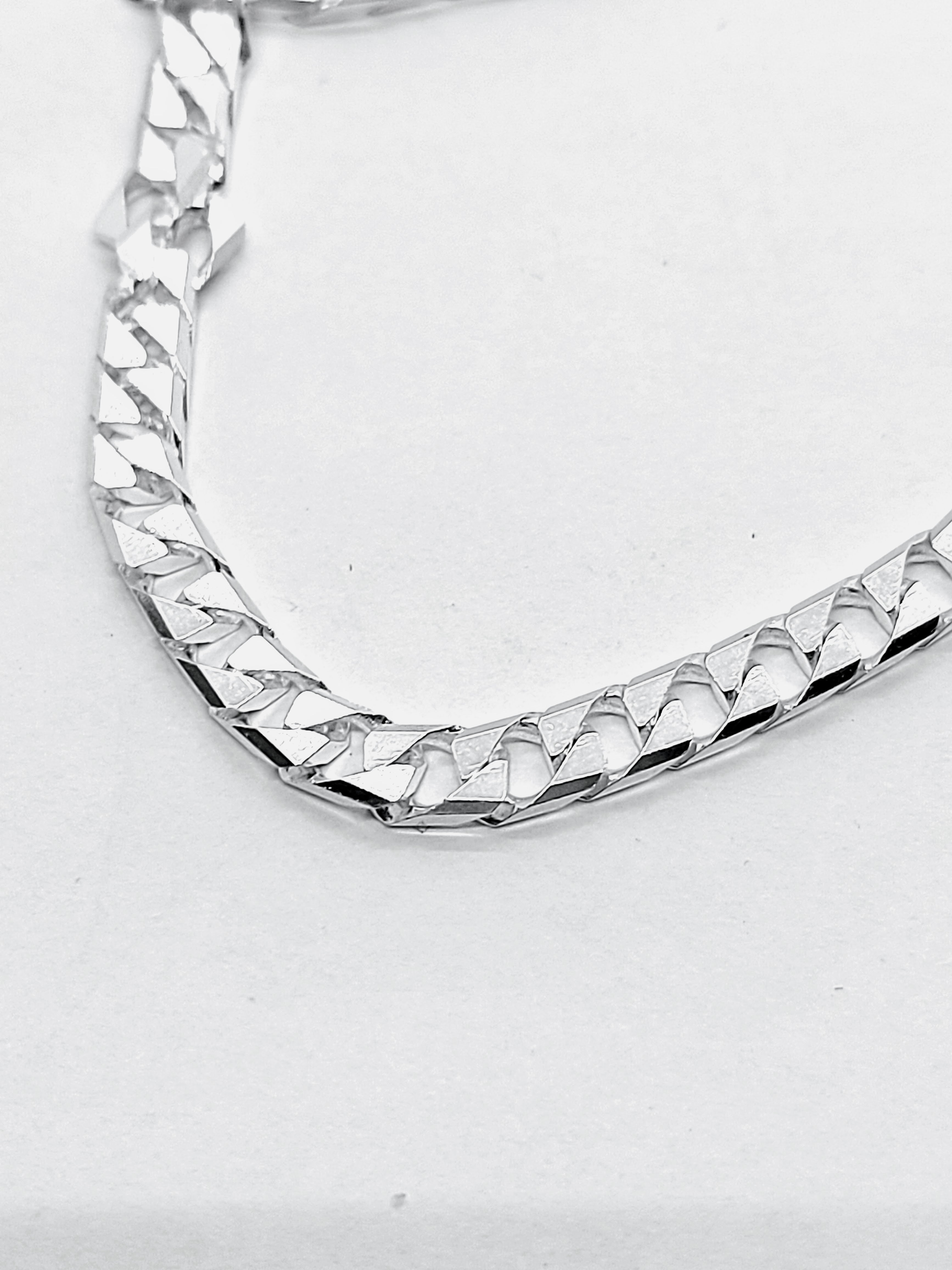 SILVER925 SQUARE CHAIN BRACELET/シルバー/ブレス Square Bracelet Sterling Silver Italy 925 – Bijouterie-Panthère