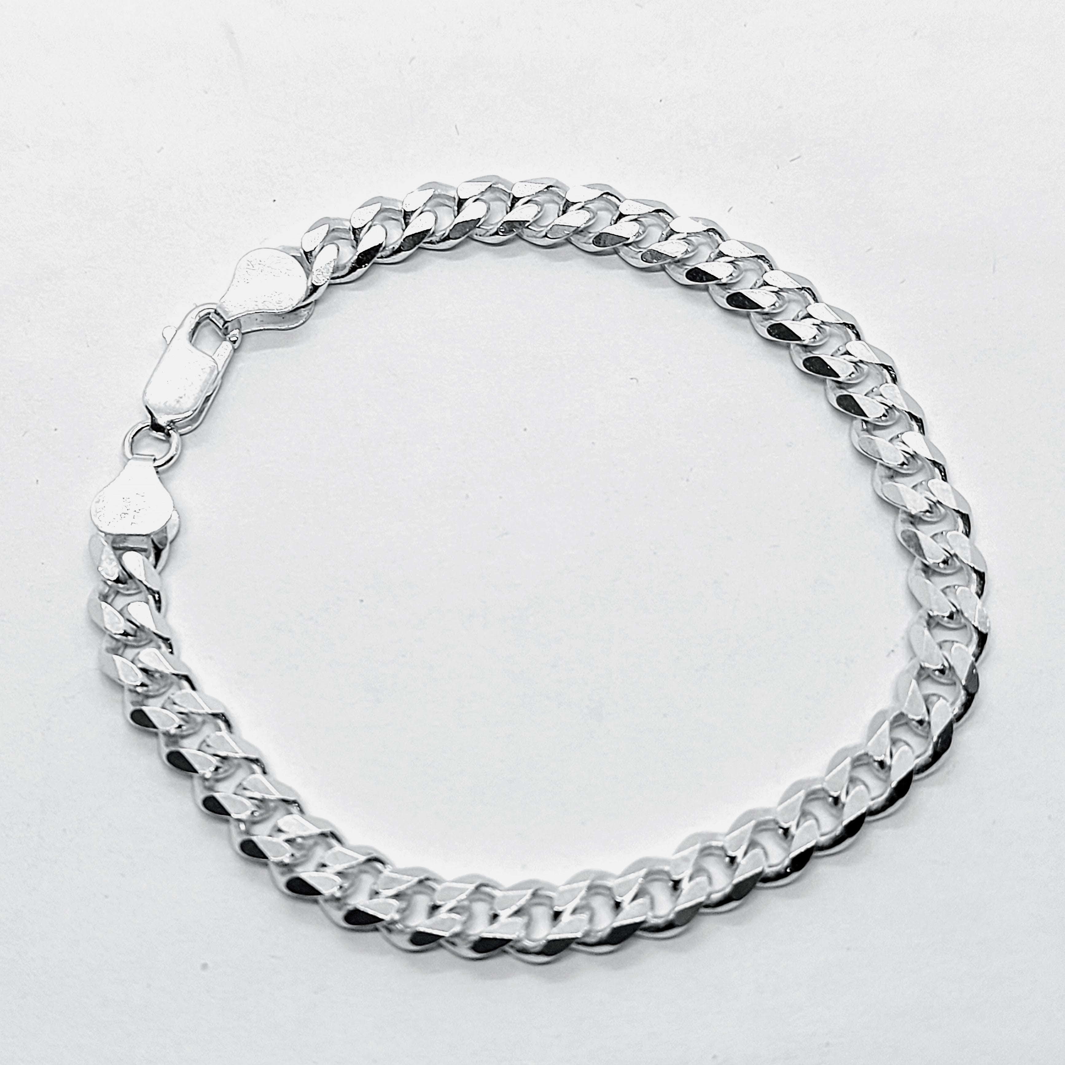 Bracelet cubain en argent sterling 925, Italie