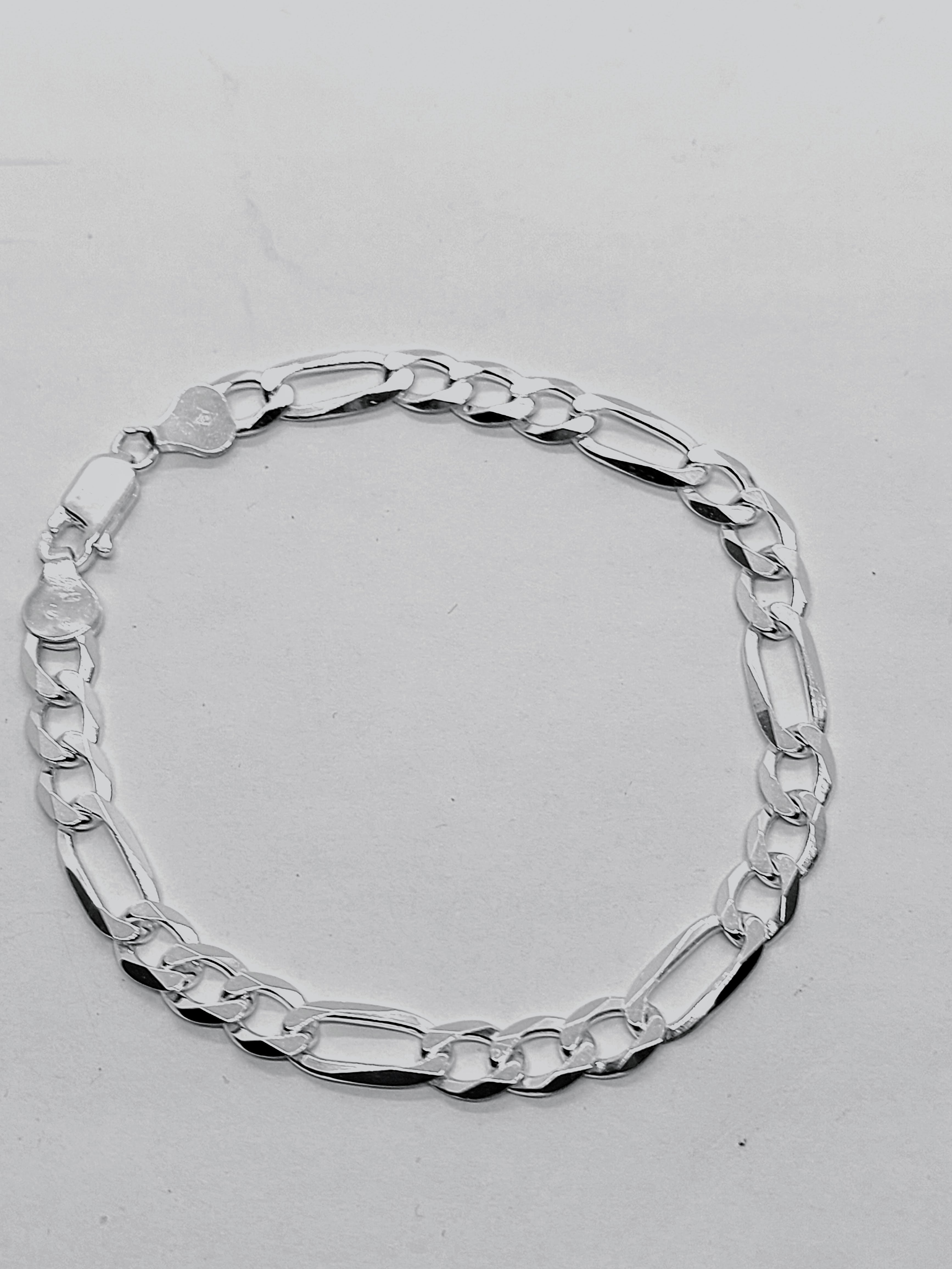 Look into Figaro Bracelet - Silver 925 Italy – Bijouterie-Panthère