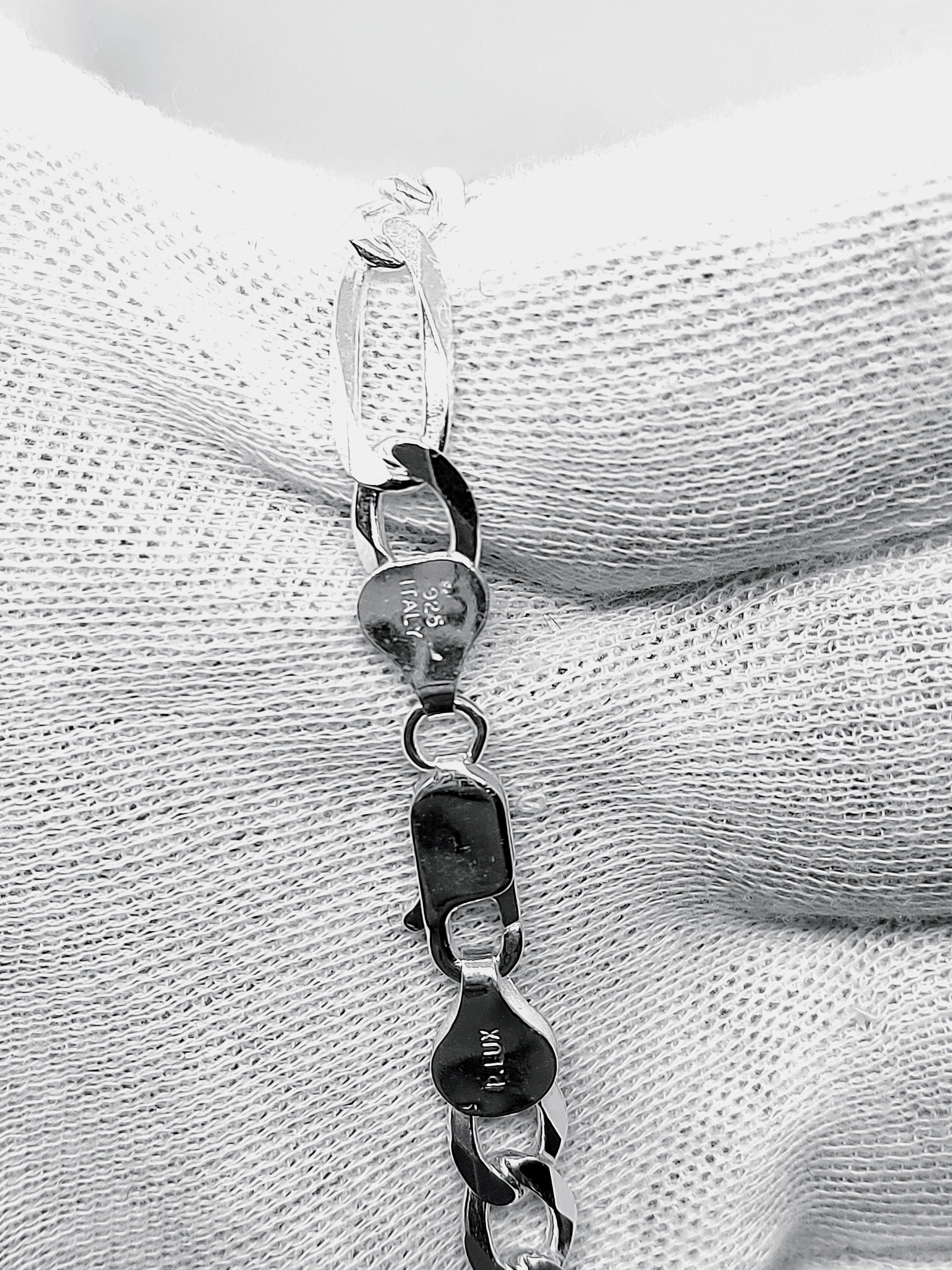 ITALY MADE SILVER925 FIGARO BRACELETシルバー Look into Figaro Bracelet - Silver 925 Italy – Bijouterie-Panthère