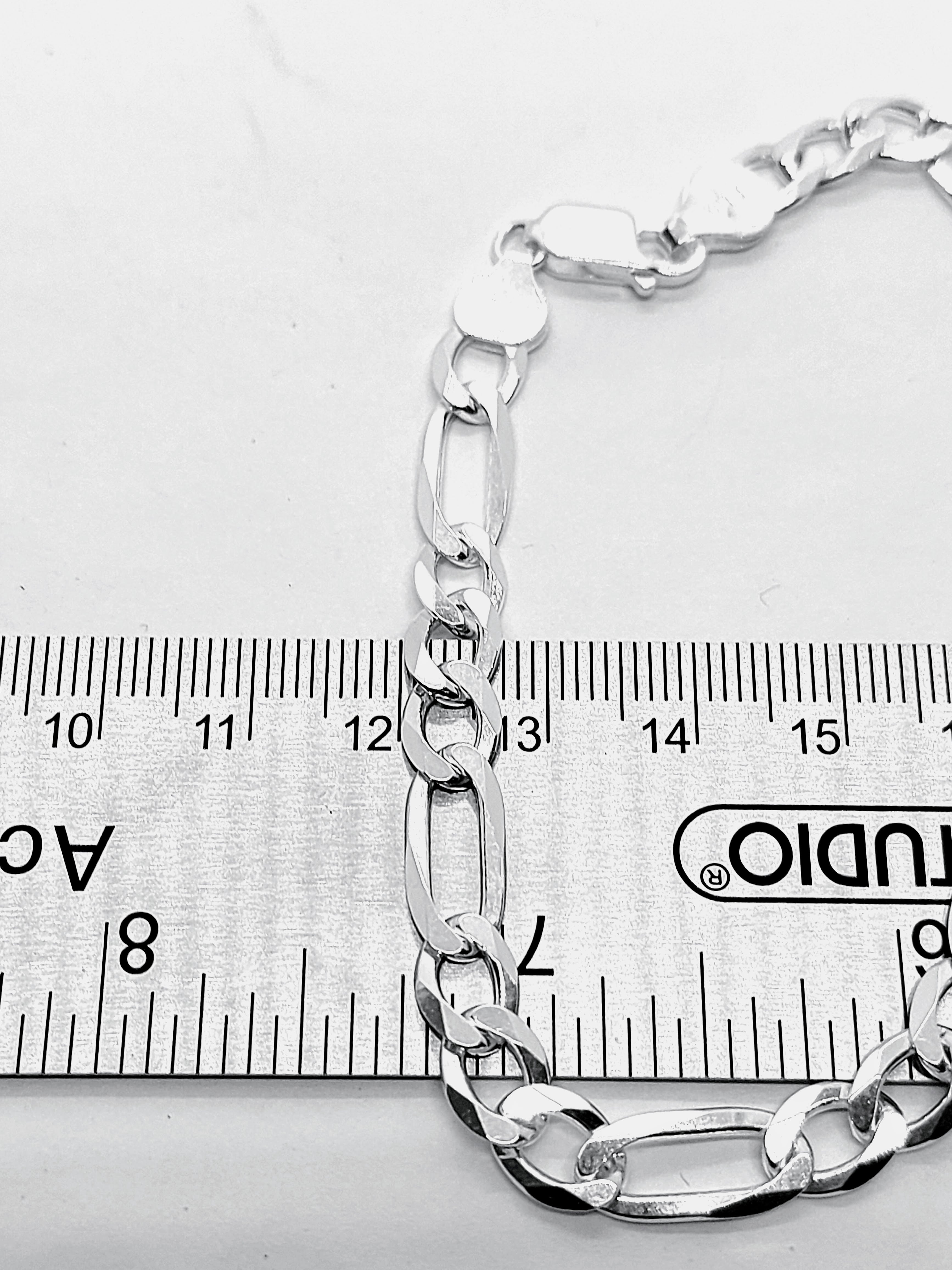 Look into Figaro Bracelet - Silver 925 Italy – Bijouterie-Panthère