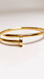 Gold Bangle Clou Bracelet