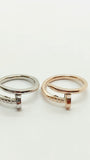 Bague clou en or massif