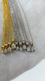 Collier solitaire diamant / Collier diamant 4 griffes / Collier diamant serti griffes / Collier diamant délicat / Fait main / Soldes Fête des Mères / Serti diamant robuste / Collier diamant personnalisable