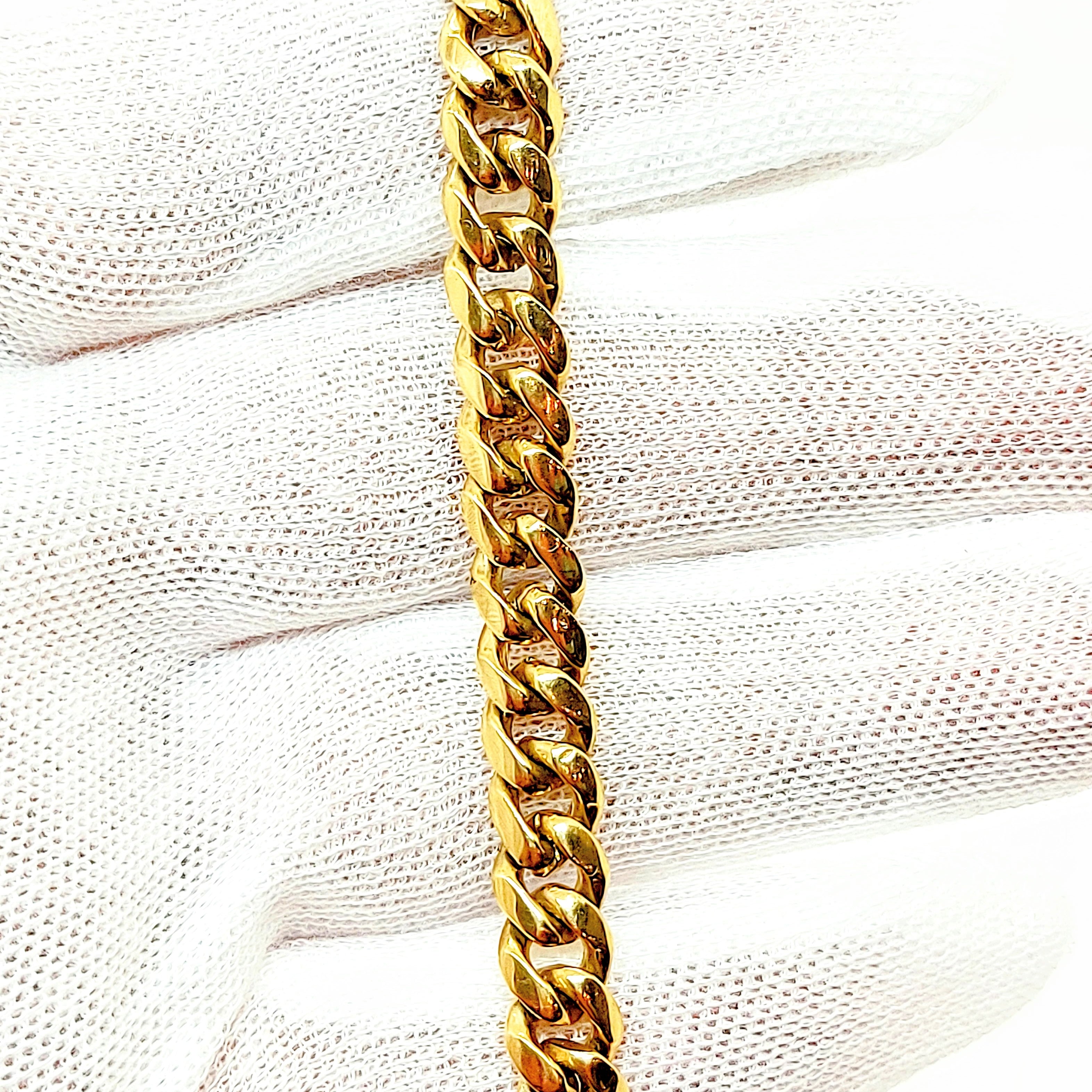 Men's solid gold Cuban bracelet 10k