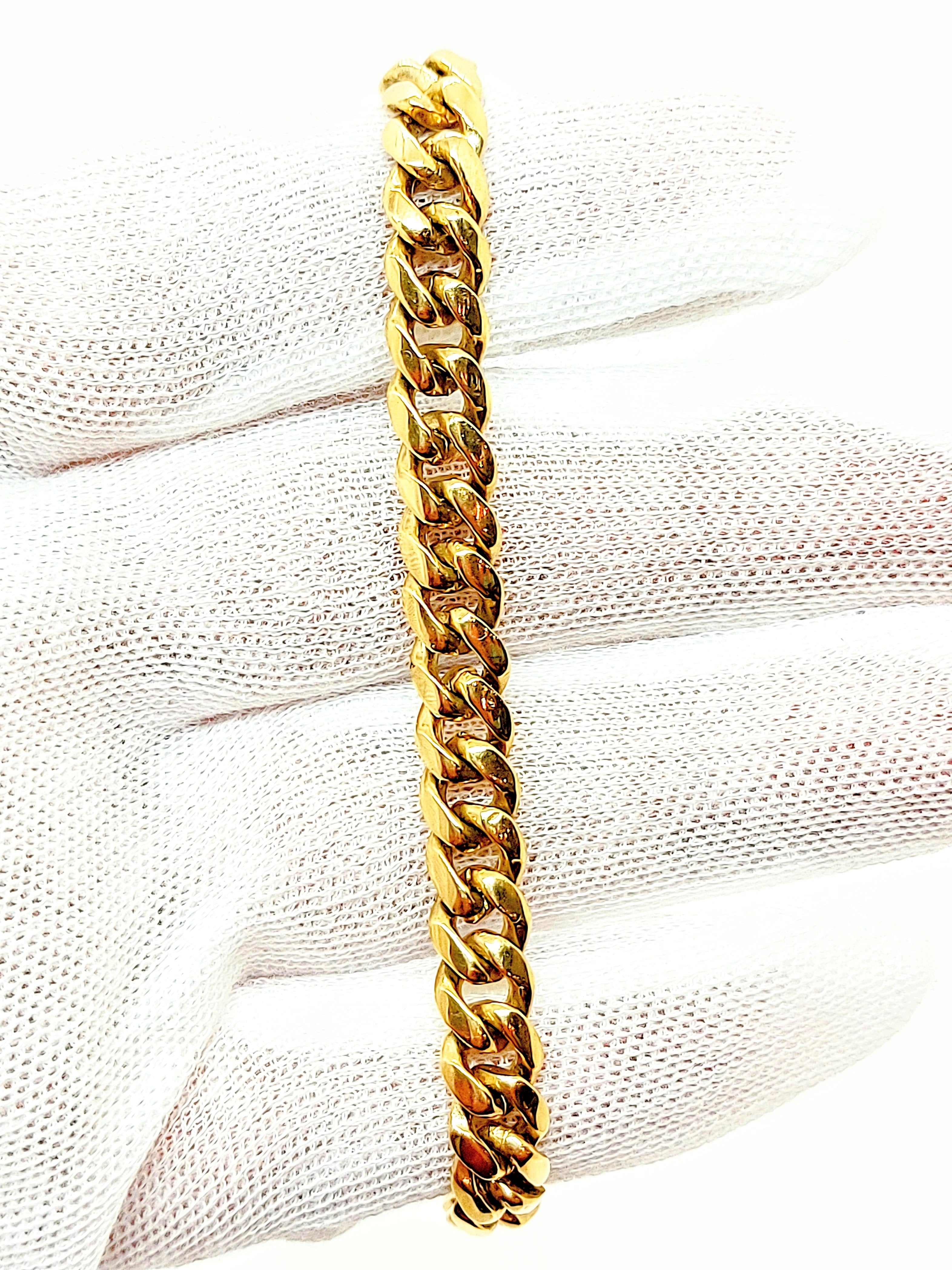 Men's solid gold Cuban bracelet 10k