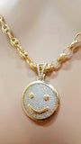 Pendentif Smiley en or massif 10 carats
