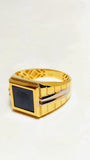 Bague en or 10K avec onyx carré