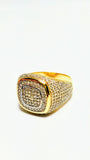 Bague en or 10 carats remplie de pierres de zircone cubique