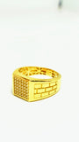Bague en or 10 carats avec motif de liaison en brique