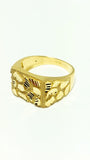 Bague en or 10 carats avec motifs de feuilles taillées au diamant