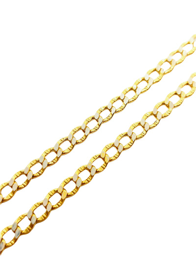 10k Gold Curb link chain diamond cut ~5.5mm