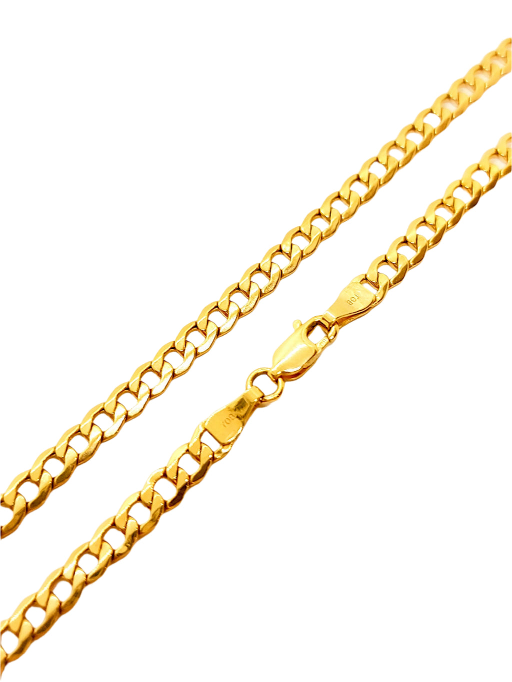 10k Gold curb link chain ~4.3mm wide