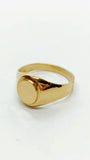 Bague chevalière en or 10K uni