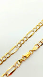 10k Gold Figaro Diamond cut chain