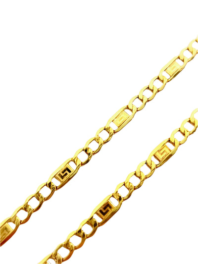 10k Figaro Gold Meander chain