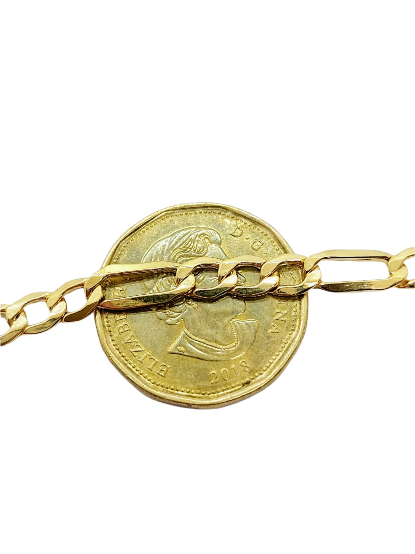 10k Gold Figaro chain ~5.5mm wide