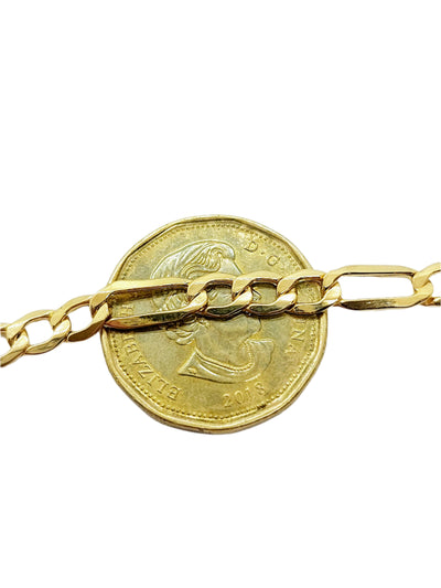 10k Gold Figaro chain ~5.5mm wide