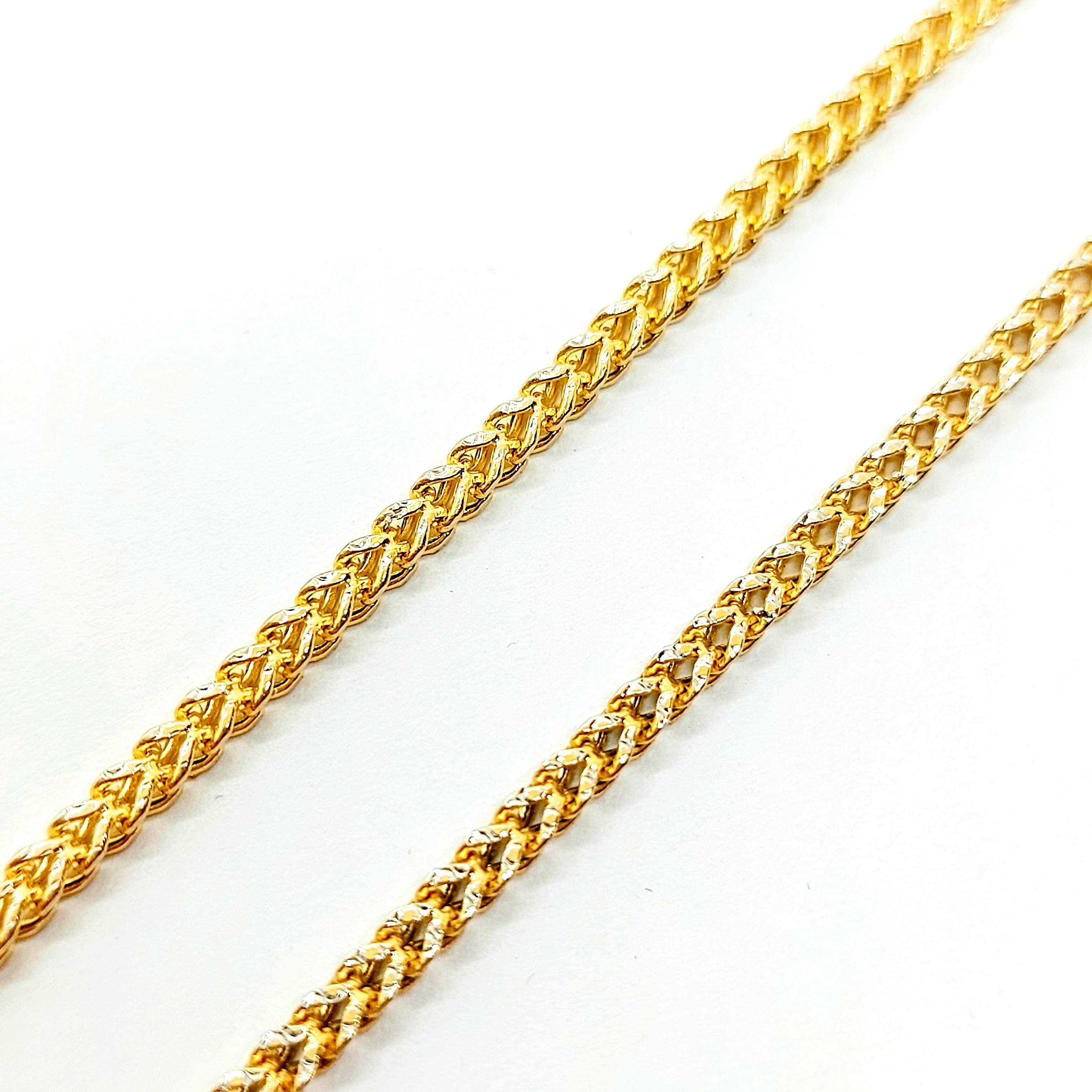 Chaîne Franco en or 10 carats, taille diamant ~2,3 mm