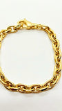 Bracelet maille gourmette bombée en or 10 carats