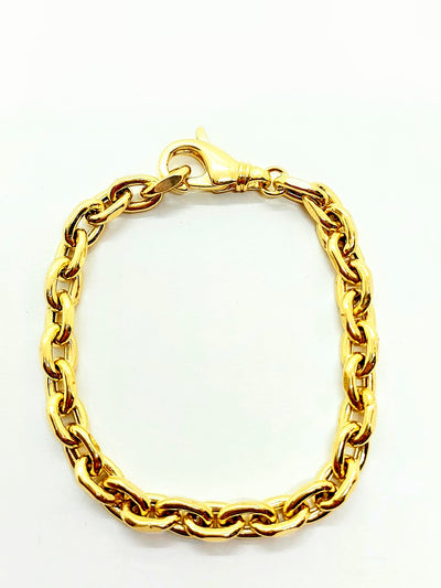 10k Gold Puffy Curb link Bracelet