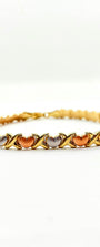 Bracelet cœur 3 tons or 10K