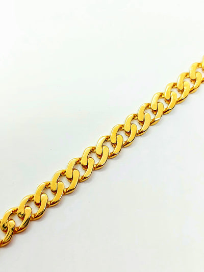 10k Gold Hollow Curb link Bracelet