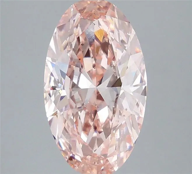 3.00ct Oval Lab Grown Diamond (Colour Fancy Vivid Pink, Clarity VS2, IGI Certified)