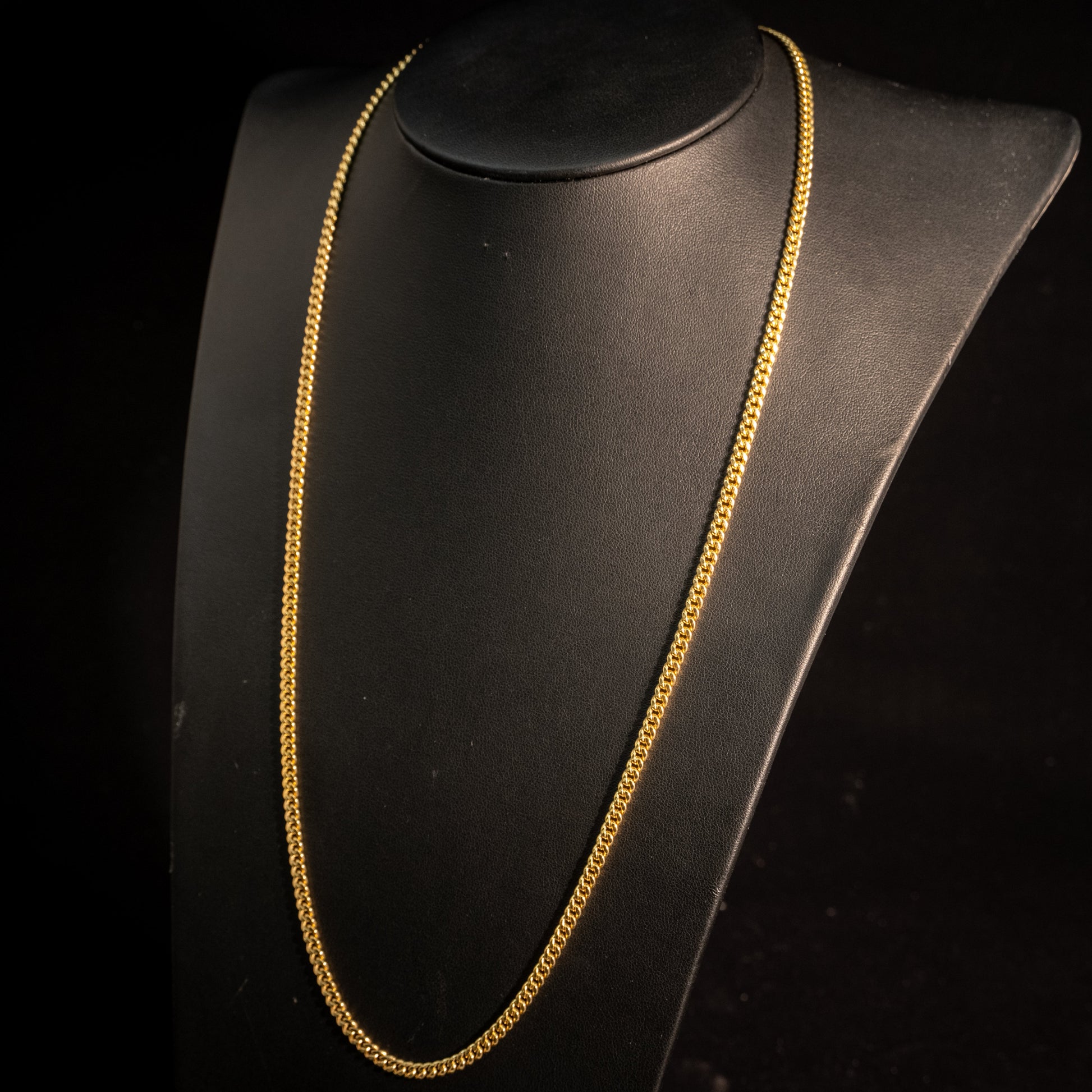 10k Gold Cuban chain Semi-Solid ~4mm wide