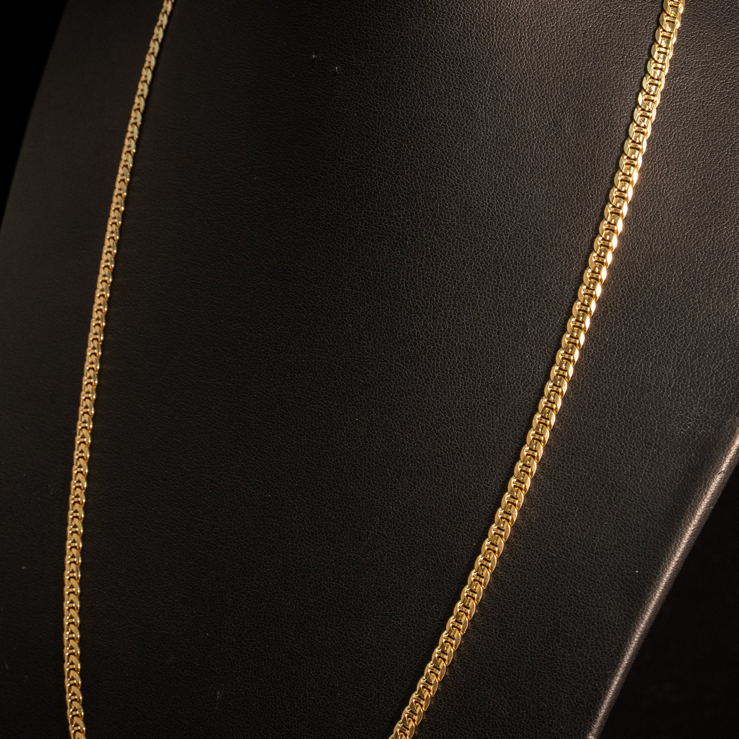 Chaîne marine en or massif 10 carats, 3,8 mm
