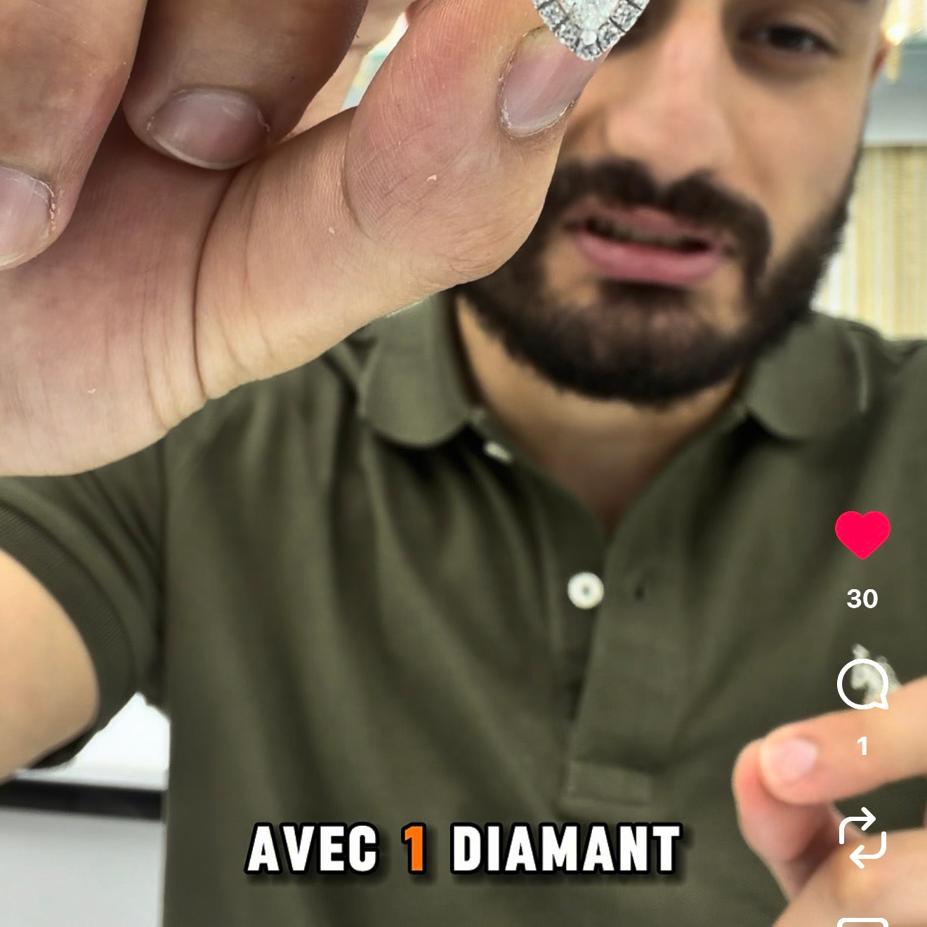 14k Gold Pear shape Lab diamond (Custom order for Spender)