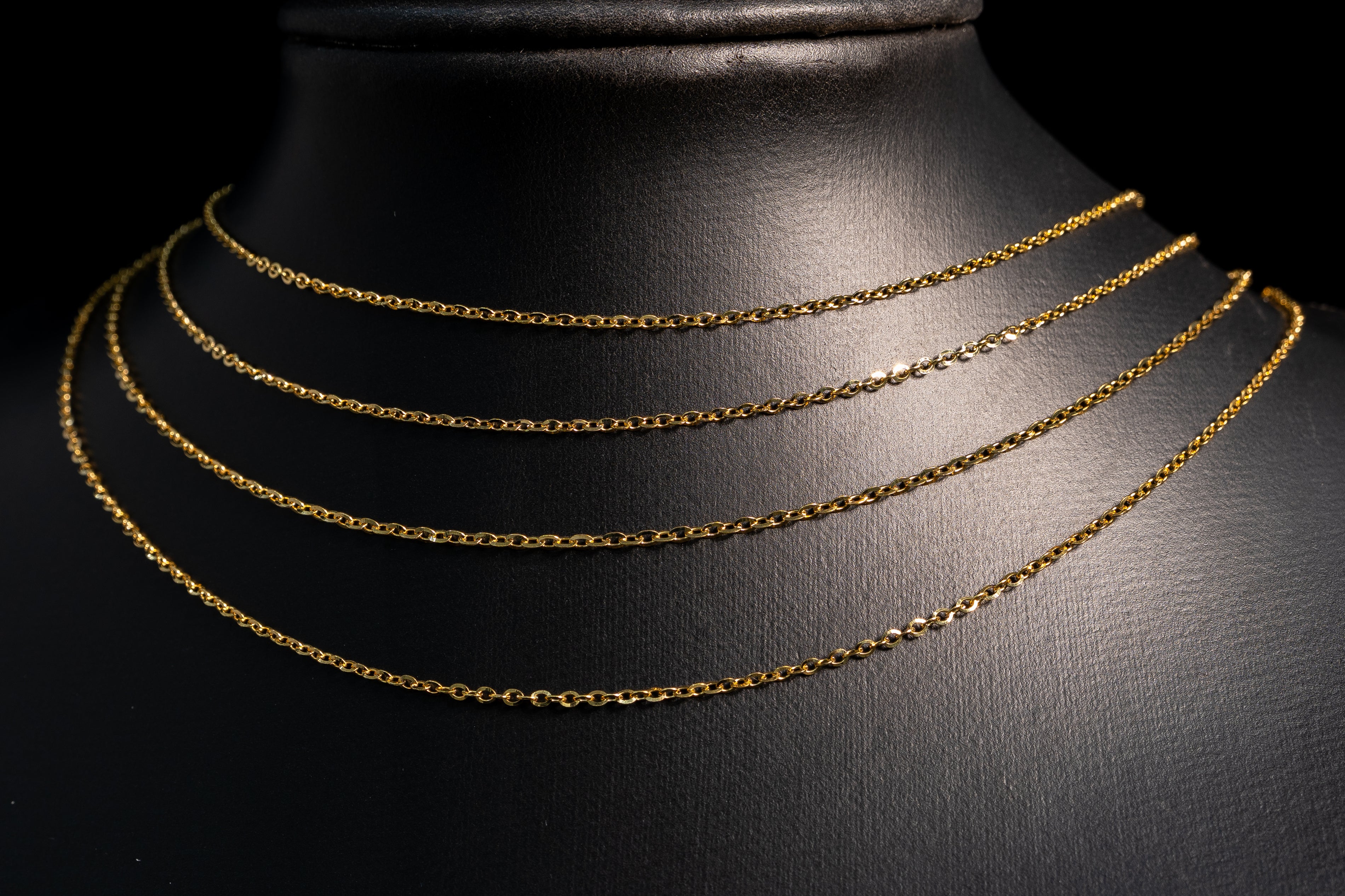 18k Gold Solid Rolo Chain 1.7mm