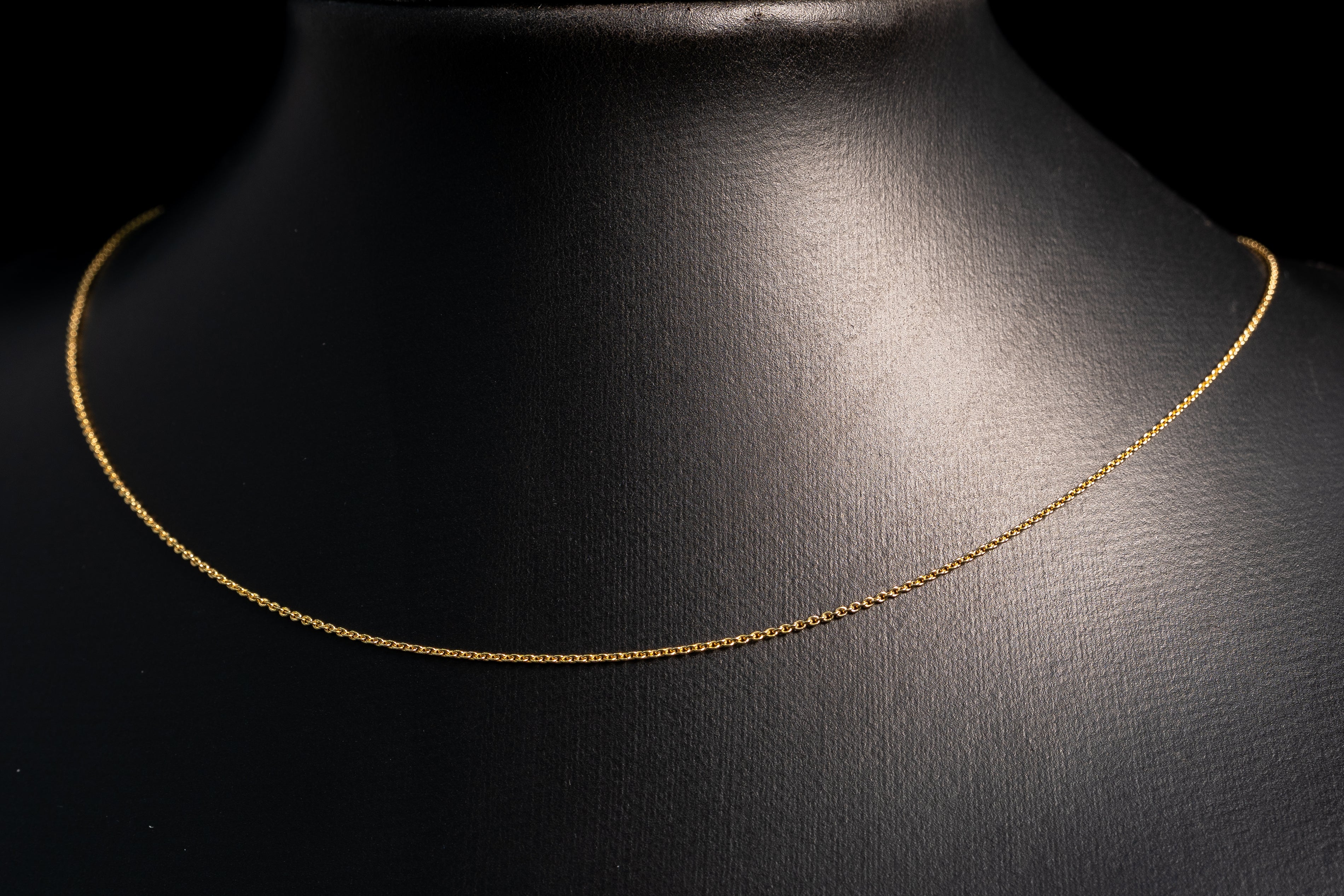 18k Gold Solid Cable Chain 1mm