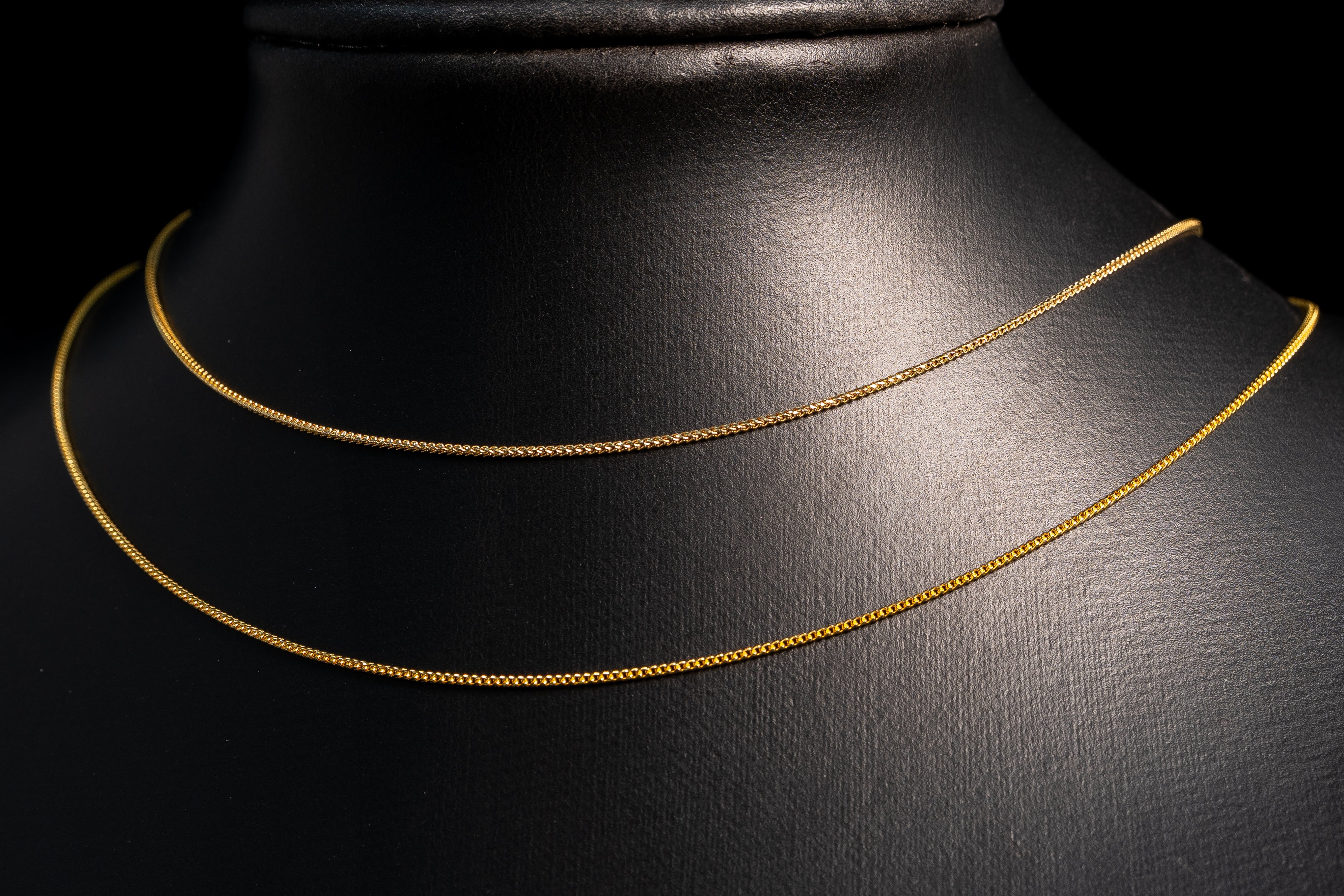 18k Gold Solid Franco Chain 1mm