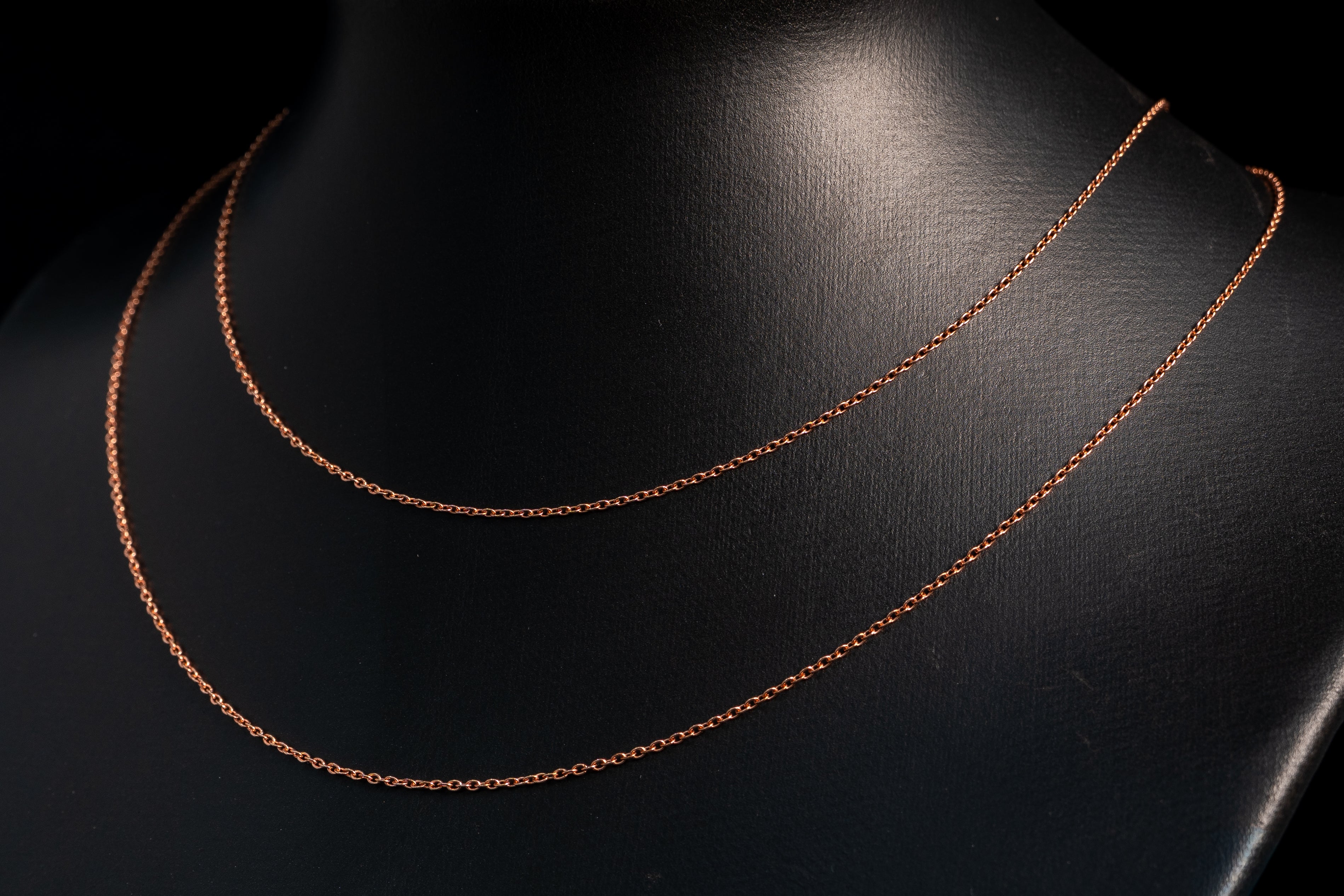 14k Rose Gold Solid Rolo Chain 1.15mm