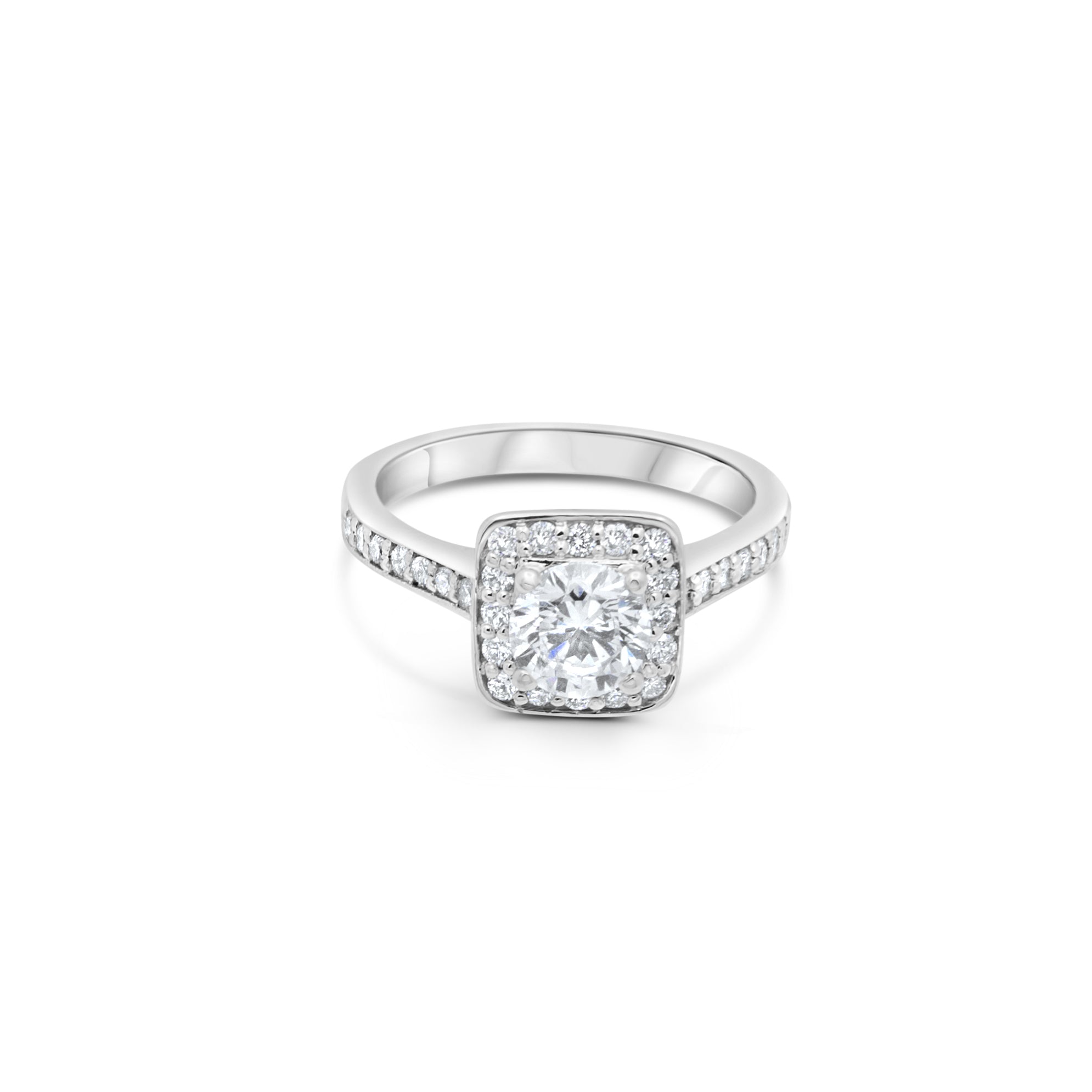 1ct Round cut Lab Diamond | Halo Engagement Ring