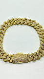 Bracelet cubain diamant 10 mm