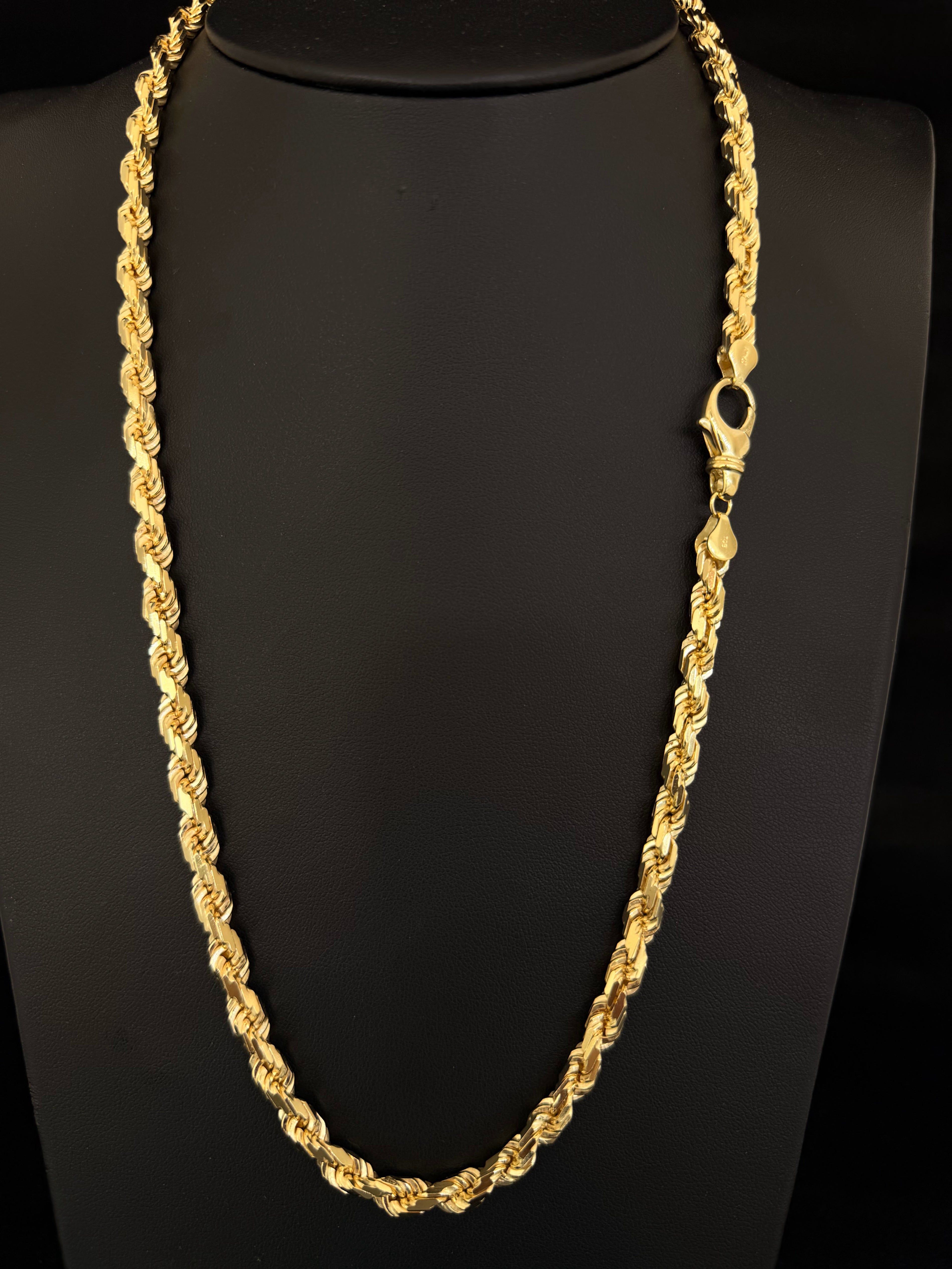 10k Gold Solid Rope Chain 6mm