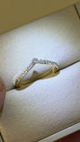 Bague personnalisée en or 14 carats en forme de V