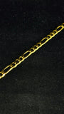Bracelet Figaro en or massif 10K 6,5 mm