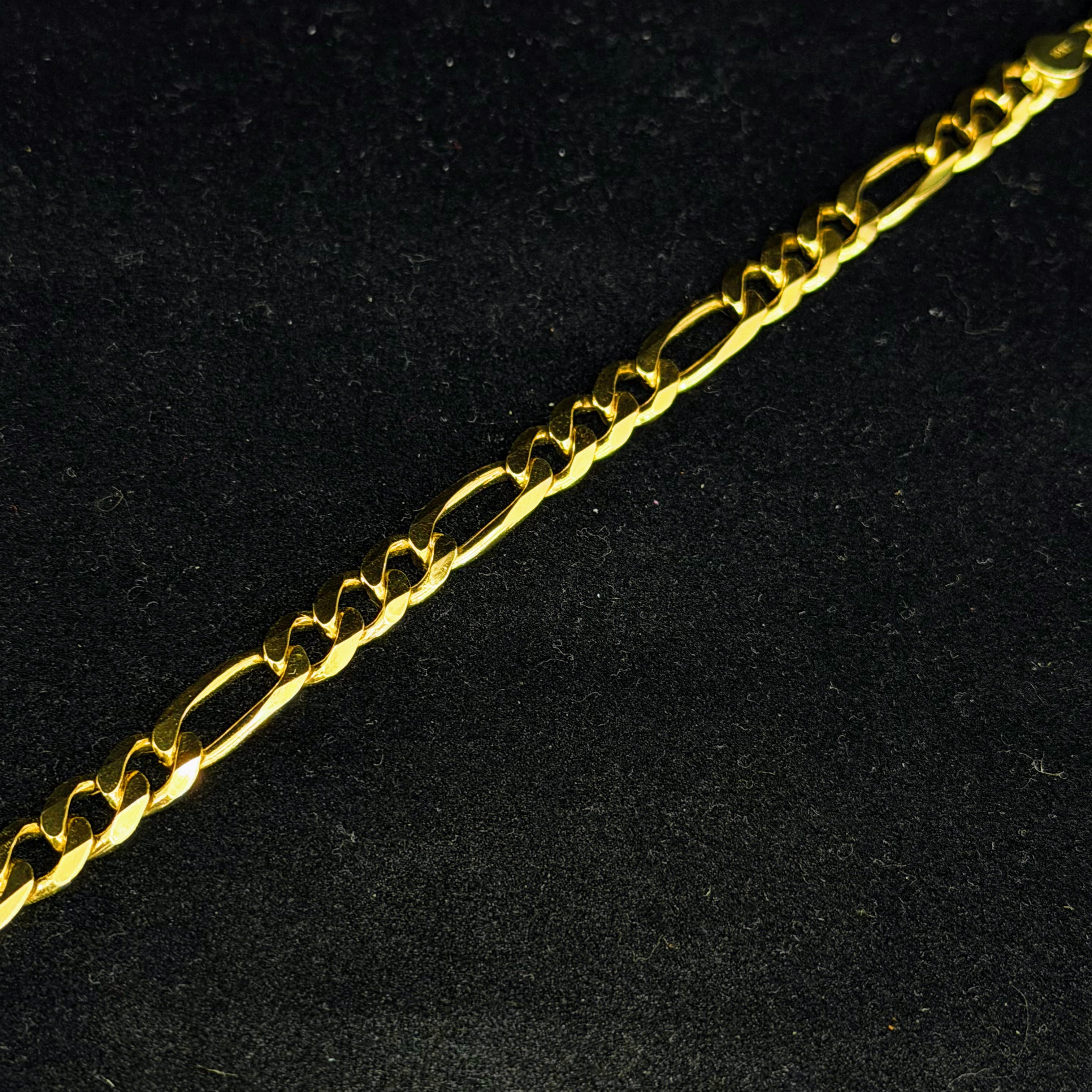 Bracelet Figaro en or massif 10K 6,5 mm