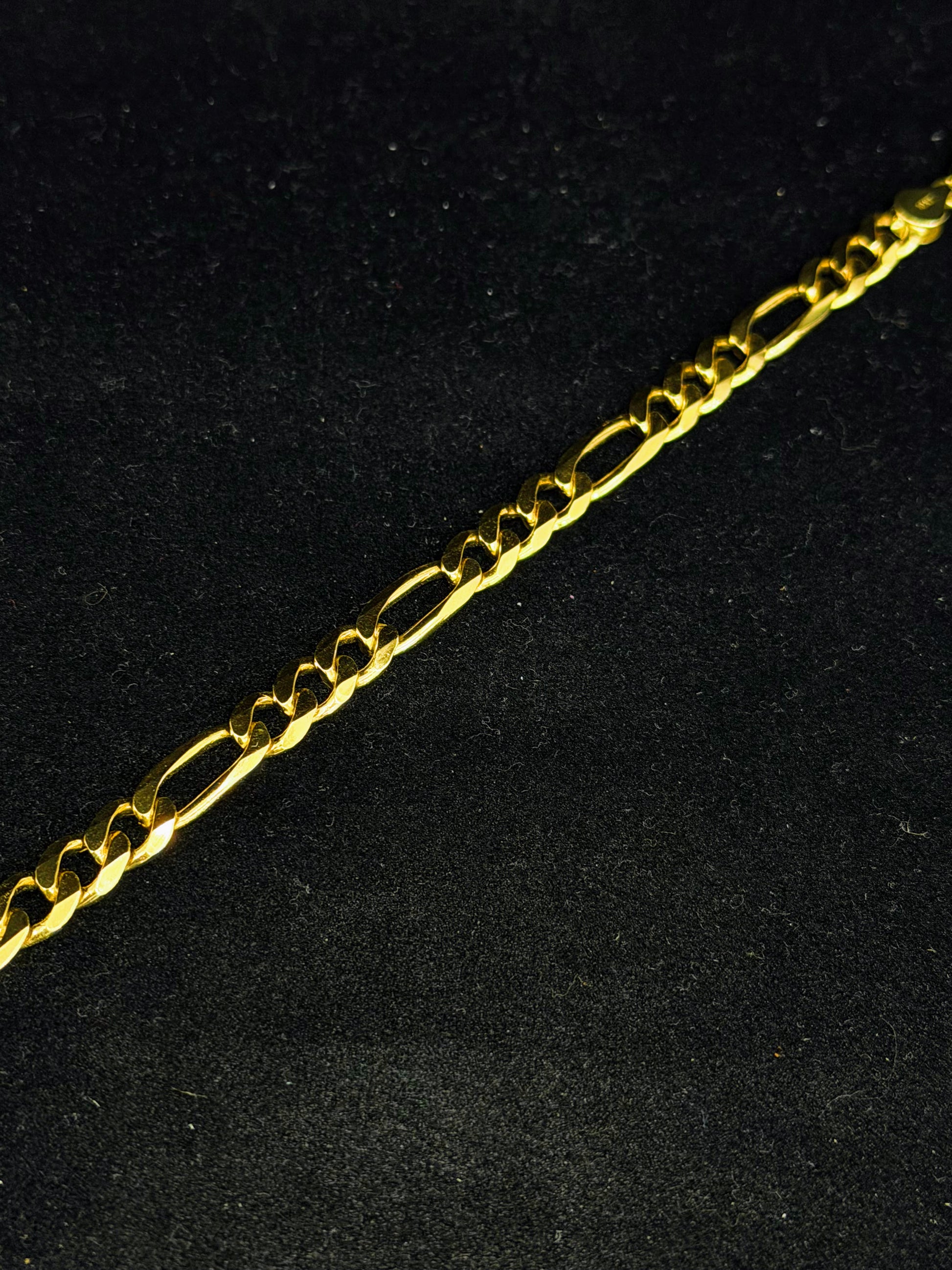 Bracelet Figaro en or massif 10K 6,5 mm